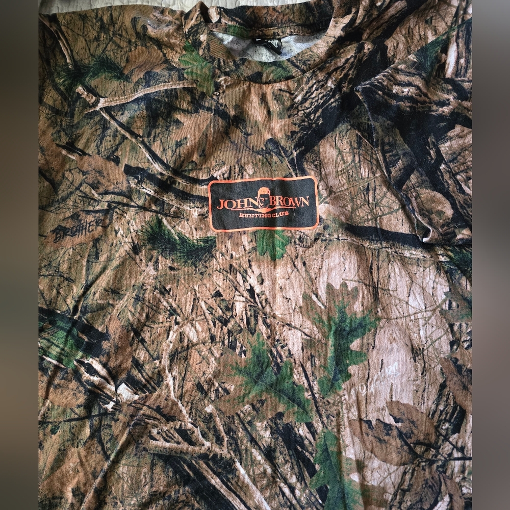 Ideologie John Brown Gun Club camo t-shirt, oversized men's M/XL, Hasanabi